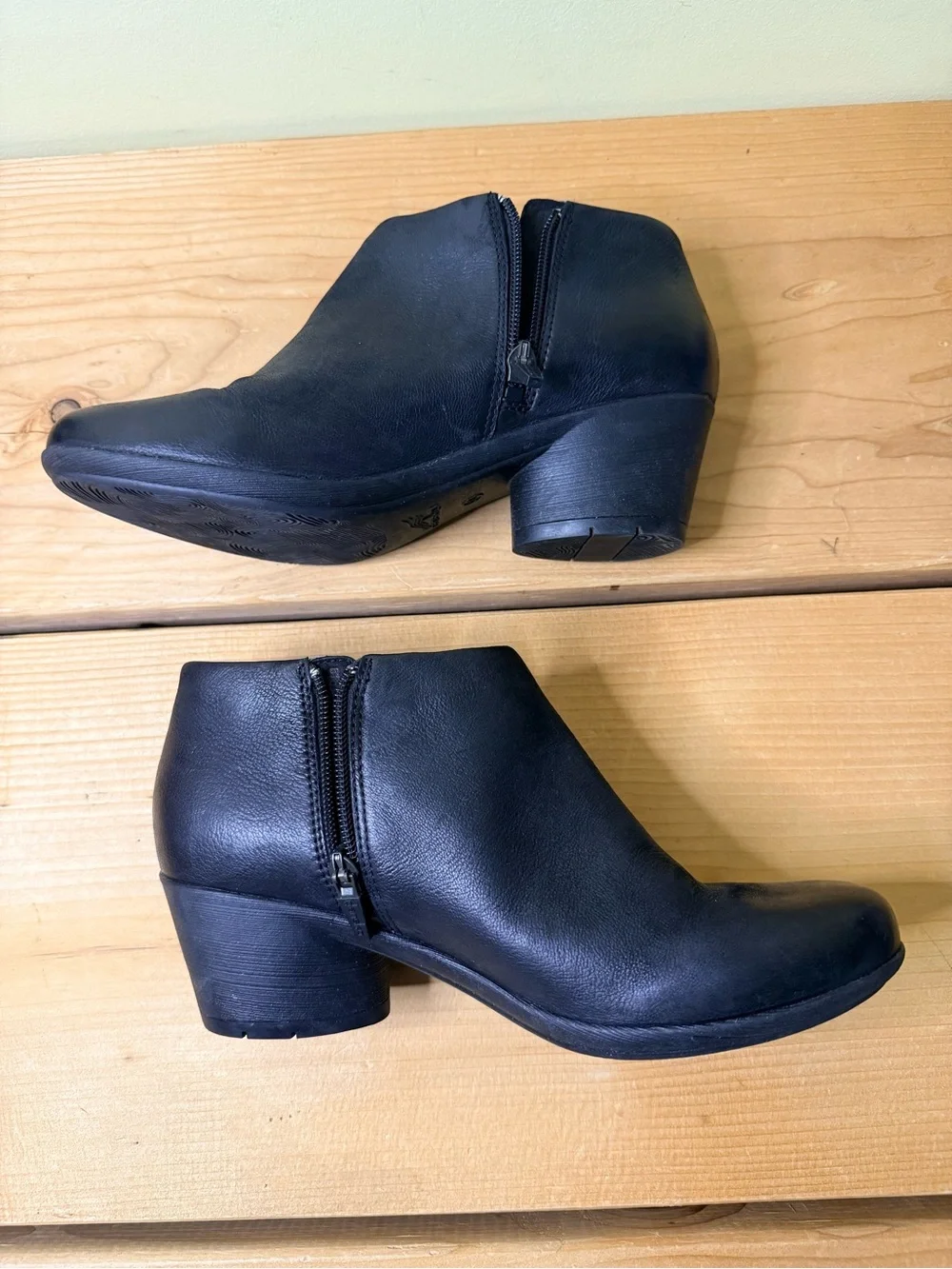 Dansko Raina Ankle Booties Womens 7.5 8 38 Black Leather Comfort Casual Bohemian